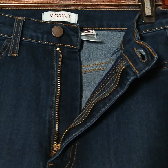 Vibrant Miu Jeans Size 28 9 Bell Flare High Rise US Made - Picture 7 of 10